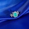 Conjunto de tres piezas de joyería Paraiba de simulación retro de estilo europeo y americano de Tiktok Live Fashion Supply 2024