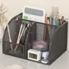 Portalápices de Malla, Multifuncional, Portalápices de Gran Capacidad, Estante de Metal, Caja de Almacenamiento Creativa para Escritorio de Oficina, Estante de Almacenamiento para Estudiantes
