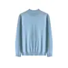 Capa base de punto de lana para mujer, cuello semi-alto, manga larga, novedad Otoño/Invierno 2026, ajuste ceñido, top de punto versátil