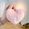 2026 Colgante para Bolso Bola de Peluche Corazón Arcoíris Colgante de Corazón de Peluche Adorno para Coche Colgante de Corazón para Pareja Venta Directa del Fabricante