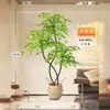 Nantian Bambú Estilo Lujo Ligero Árbol Artificial Decoración Interior Sala de Estar Adornos de Pie Paisajismo Planta Verde Biónica Flor de Seda en Maceta Otros