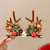 Acessórios de Cabelo de Natal Estilo Floresta Presépio Grampo de Cabelo Orelhas de Galho Fofas para Crianças Acessórios de Tiara Pequenos Grampos Acessórios de Cabelo