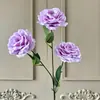 Flores Artificiales Realistas de Rosa de Tres Cabezas para Salón de Bodas, Arreglos de Flores Falsas, Arte Floral para Fondo, Decoración Suave para Exteriores y Paisajismo