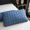 Fábrica al por mayor funda de almohada algodón funda de almohada impermeable 48x 74cm anti-aceite de cabeza Funda de almohada anti-saliva un par