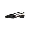 Novedad Primavera 2026 Modelo Princesa Dale ~ Sandalias Planas Abiertas por Detrás de Tira en V y Punta Cuadrada en Color Rosa Nude para Mujer Zapatos para el Trabajo