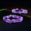 Pulsera de Cristal Natural Amatista Mineral Crudo Piedra Cruda Pulsera Irregular Joyería Pulsera Disparo Real Venta Caliente Lote Directo de Fábrica