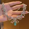 Colar de Moda Brilhante com Diamantes Estilo Vintage O Mágico de Oz, Toque de Luxo Leve e Alto Padrão, Colar com Franjas Estilo Floresta Encantada