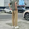 Pantalones Casuales de Estilo Japonés Tres-Prueba de Secado Rápido de Primavera, Verano y Otoño, Ligeros y Frescos, Cintura Elástica, Logo de Triángulo Pequeño, Pantalones Cargo Outdoor de Estilo Americano