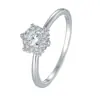 Anillo Bella Cerrado de Moissanita Color D de Venta Caliente en Transmisiones en Vivo Transfronterizas de Amazon Temu, Anillo Versátil de Lujo Ligero