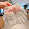 Guantes de Dedos Lindos para Niños Niñas Invierno Prueba de Frío Cálido Juego de Cinco Dedos Conjunto Completo de Dedos Tejido para Bebé Niños de Invierno