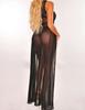 Ropa interior sexy de comercio exterior europeo y americano para mujer, vestido de noche de tentación con perspectiva transparente de malla sexy, bata directa de fábrica al por mayor