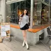 Carta de Amor de VeranoCamiseta casual relajada con estampado de corazón y letra, cuello redondo, manga corta, top estilizado y versátil