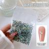 Manicura Rejillas Pedrería Fondo Plano No Se Caen los Diamantes Inferiores Fondo de Goma Blanco Ropa Pedrería Caliente Redonda Bolsa Grande Diamante de Cristal Joyería