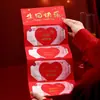 Pequeño Sobre Rojo Plegable con Estampado Dorado para Cumpleaños de Novia, Confesión Navideña, Regalo Ceremonial de Alta Gama, Sobre Rojo Regalo de San Valentín 520
