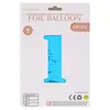 Globos de Número de 32 pulgadas Empaquetados Individualmente en OPP Decoración de Atmósfera Festiva para Fiesta de Primer Cumpleaños Letrero de Número Inflable