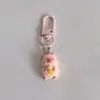 Llavero de Resina de Capibara Rosa Colgante para Mochila de Capibara Regalo para Mejor Amigo Adorno Muñeco para Llave de Coche