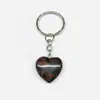 Llavero de Piedra Natural Cristalina con Forma de Corazón de 20 mm Colgante para Bolsa Accesorios para Collares DIY Colgante de Corazón Joyería de Corazón de Melocotón