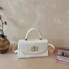 Moda Primavera 2026 Bolso de Hombro con Cierre de Botón Bolso Cruzado de Moda Bolso Tejido Popular Bolso Cuadrado Pequeño para Mujer