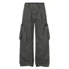 Pantalones Cargo Plegados de Bolsillo Grande 3D Estilo Callejero Retro Americano para Hombres y Mujeres Sueltos Casuales Desgastados Versátiles de Marca de Moda Pantalones Largos