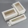 Caja de Papel Personalizable Portátil con Ventana y Gancho para Exhibición de Productos en Supermercado, Caja Grande con Gancho en la Base para Velas Aromáticas