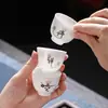 Porcelana Blanca Dehua de las Dinastías Tang y Song, Jade Grasa de Cordero, Taza de Té Pequeña para Ceremonia del Té, Artículos para el Hogar, Juego de Té Creativo de Cerámica, Venta al por Mayor