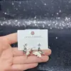 Pendientes de Corazón Diseñados para Otoño e Invierno para Mujer Aguja de Plata S925 Moda Exquisita de Nicho Versátiles Pendientes Galvanizados Ecológicos