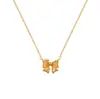 Tienda de Oro Mismo Estilo Collar con Lazo Cepillado para Mujer, Dulce y de Lujo Ligero, Moderno y Versátil, Cadena para Clavícula de Gama Alta Joyería al por Mayor