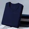 Conjunto de Roupa Térmica de Outono Gola Redonda Algodão Quente Camada Base para Homens, Gola Média-Alta, Tamanho Grande, Suéter de Algodão Cor Sólida para Outono e Inverno