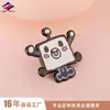 Long Zhiyu Insignia Metálica Personalizada Creativa de Dibujos Animados Aleación de Zinc Pintura Broche con Forma Especial Insignia para Eventos Culturales y Creativos Personalizada