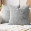Funda de Almohada Personalizada Cáñamo Cruzado Aguja Gruesa Bambú Chenilla Moderna Simple Cojín de Sofá Mesita de Noche Amazon Transfronterizo