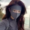 Mascarilla Transpirable de Seda de Hielo de Nicho Protector Solar para Mujer Personalizada Estilo Chino Nuevo Anti-ultravioleta A prueba de Viento Parasol Mascarilla Velo de Verano
