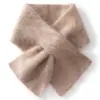 Novo cachecol macio e aconchegante 100% caxemira pura com gola cruzada para outono e inverno, quente e à prova de frio, unissex, simples, macio e versátil