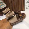 Sandálias Romanas Infantis 2026 Verão Novas Botinhas Curtas Birkenstock Estilosas Sandálias Super Bonitas Sapatos de Princesa para Meninas