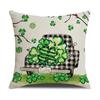 Calle Amazonas. Funda de Cojín Personalizada de Trébol de Cuatro Hojas para el Día de San Patricio con Diseño de Planta Verde para Sofá, Suave y Personalizable