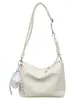 Bolsa Tote de Ombro Único Grande Capacidade Estilosa Novo Estilo Coreano Material Macio Fashionável Cor Sólida Casual para o Trabalho Bolsa de Mão Simples para Mulheres