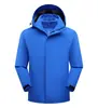 Chamarra tres en uno con capucha, gruesa, forro de polar, antiestática, con capucha desmontable, estilo unisex con logo estampado