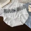 Nuevas bragas triangulares para mujer estilo universitario, de algodón puro, cómodas, suaves y lindas, estilo juvenil, con entrepierna de algodón antibacteriano y cobertura completa de cadera