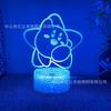 Lámpara de noche 3D transfronteriza con forma de estrella, diseño de dibujos animados, color negro, con USB táctil, control remoto, LED, para dormir, lámpara de noche, lámpara de regalo