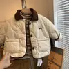 Abrigo de algodón para niños chaqueta estilo coreano casual nuevo bebé moderno niños y niñas abrigo de algodón cálido chaqueta acolchada de algodón invierno otoño