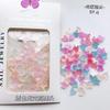 2024 Nuevo Arte de Uñas Degradado Corazón de Durazno Degradado Transparente Degradado Colorido Lazo Oso Durazno Estilo Celebridad de Internet