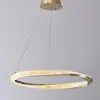 Lámpara de araña de lujo ligero para sala de estar italiana Lámparas de anillo minimalistas para sala modelo de villa de diseñador comedor creativo dormitorio estudio