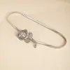 Cadena de Cintura Elástica de Metal Estilo Europeo y Americano para Mujer, Ceñidor de Cintura Versátil de Moda para Vestido de Primavera, Camisa, Suéter