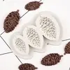 Pinha de Natal Árvore de Natal 3D Folhas de Samambaia Molde de Silicone Aromaterapia Gesso Bolo Chocolate Venda Quente Transfronteiriça