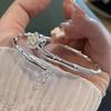 Nueva pulsera abierta de bambú y loto estilo chino para mujer, pulsera de seguridad colgante moderna estilo nacional retro ins para novias