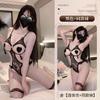 Lencería Sexy para Mujer, Top Halter de Encaje Puro Deseo, Body Tentador con Abertura en la Entrepierna, No Necesita Quitarse, Conjunto Transparente Puro Deseo 8254