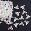 Red de Internet Hielo transparente Aurora moca joyería de uñas cola de pez diamante de vidrio esmerilado venta al por mayor uñas onda de agua diamante plano