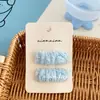 Pasador de Tela de Encaje Floral Estilo Coreano Niannian Dulce Cuadros Bordados Pinza para Flequillo Infantil