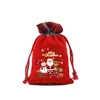 26 Novas Sacolas de Embalagem de Doces de Natal Desenho Animado TEMU Tecido de Algodão Xadrez Vermelho Bolsa Patchwork de Veludo Bolsa para Chocolate