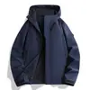 Chaqueta de trabajo funcional 3 en 1 para exteriores para hombres y mujeres, adecuada para primavera y otoño, a prueba de viento y resistente al agua, con estampado de logotipo para montañismo