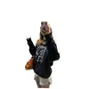 Sudadera retro americana de cuello redondo para mujer, nuevo modelo popular 2026, primavera y otoño, corte holgado, diseño adelgazante, top casual chic